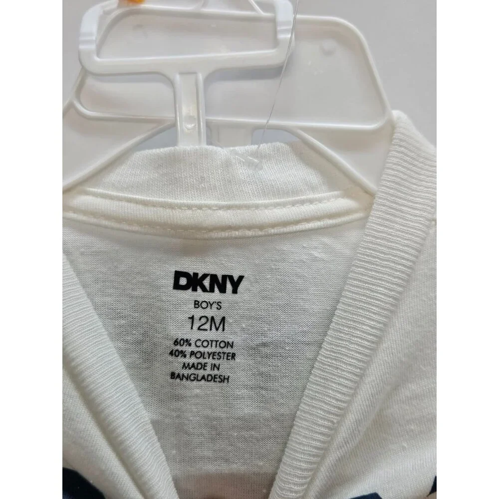 DKNY  Size 12 M Set Of 3, Green- Blue Vest/ Blue Pants/ Cream Long‎ Sleeve Print